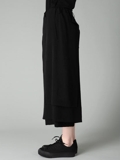Ta/Pe CREPE DE CHINE F BUTTON WRAP PANTS