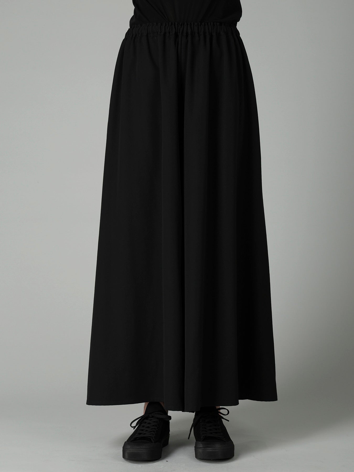 GABARDINE GATHERED SKIRT PANTS