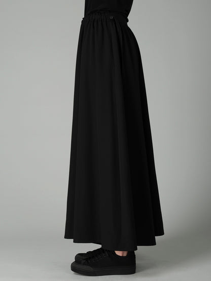 GABARDINE GATHERED SKIRT PANTS