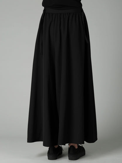GABARDINE GATHERED SKIRT PANTS