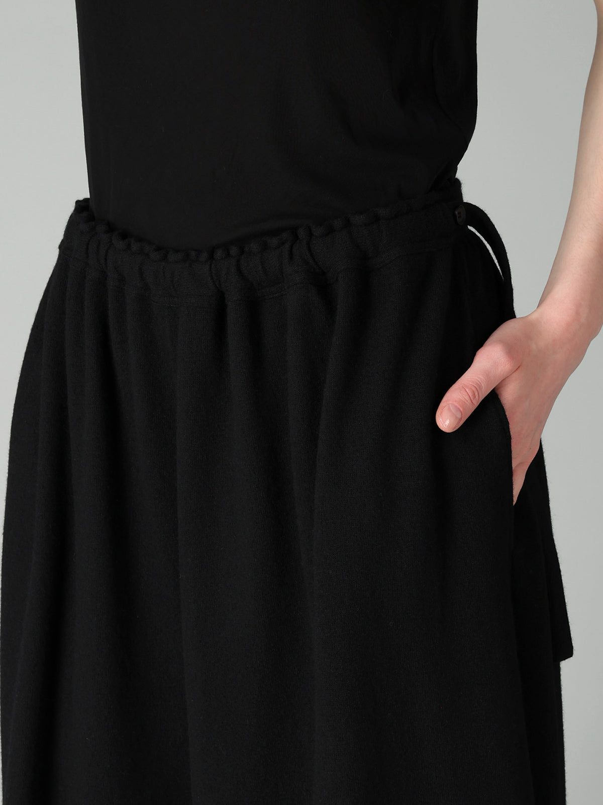 SOFT WOOLEN 1/14 SINGLE GATHERED SKIRT PANTS