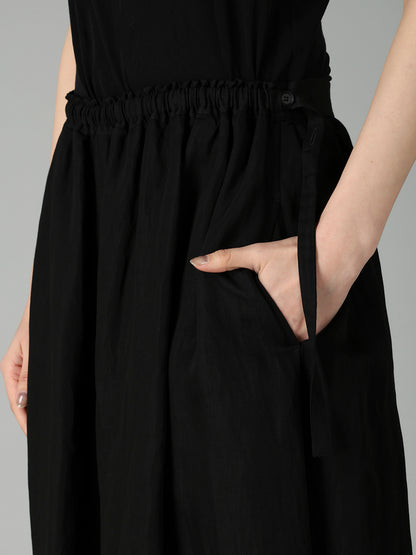 Li/Cu TWILL GATHERED SKIRT PANTS