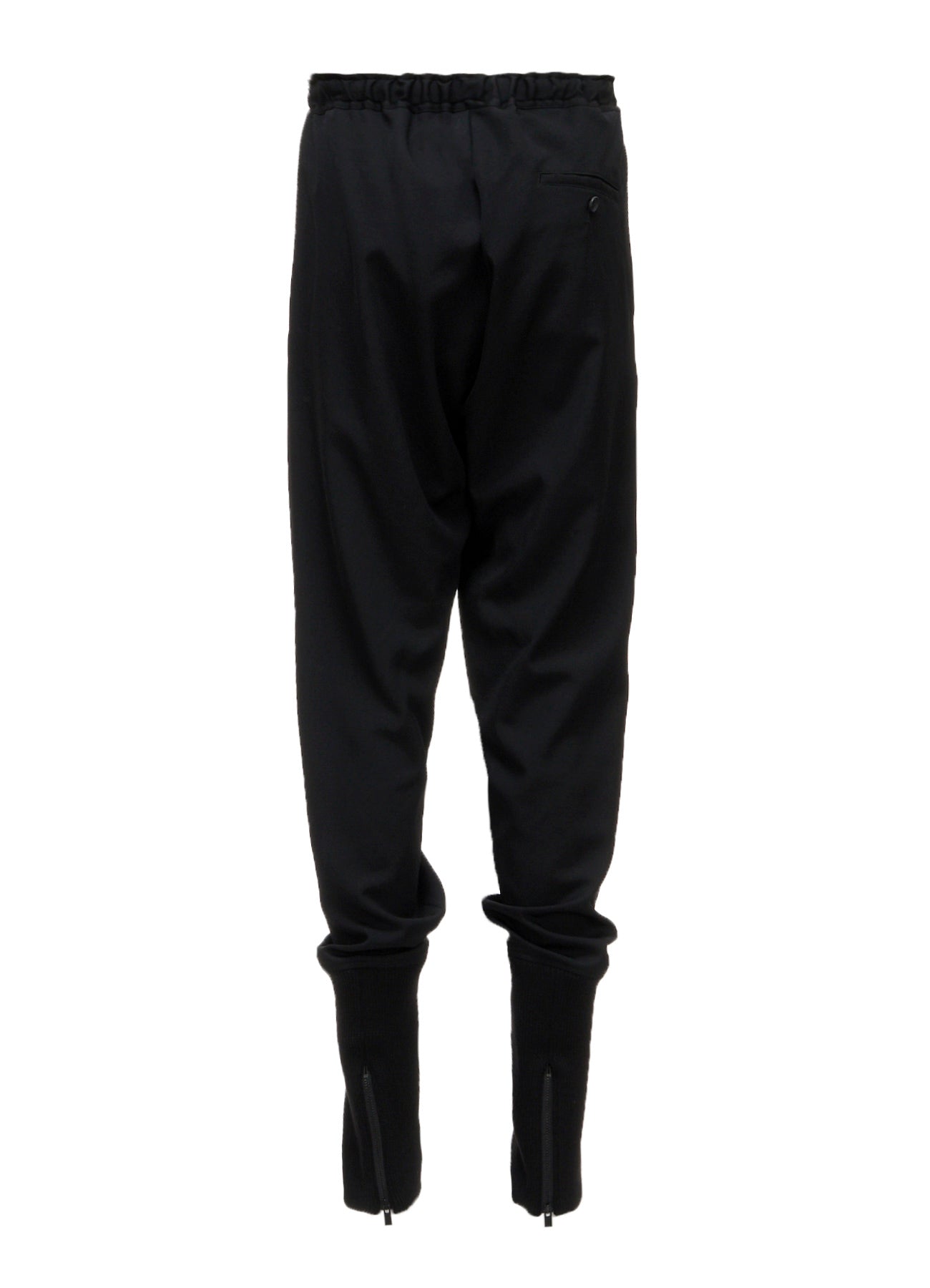 GABARDINE RIBBED HEM PANTS