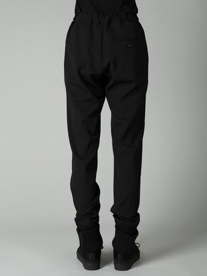 GABARDINE RIBBED HEM PANTS