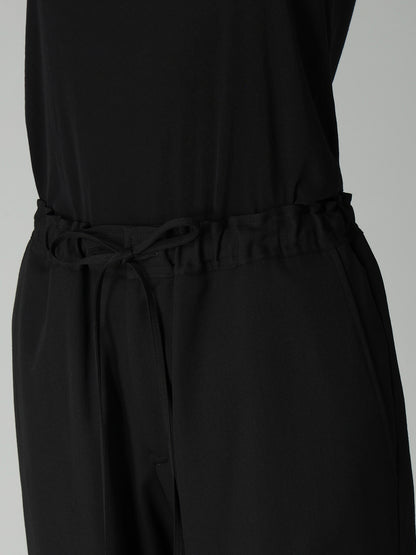 GABARDINE RIBBED HEM PANTS