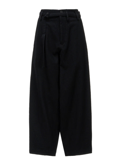 MILLED GABARDINE W BELT DETAIL PANTS