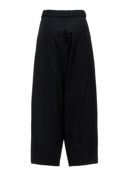 MILLED GABARDINE W BELT DETAIL PANTS