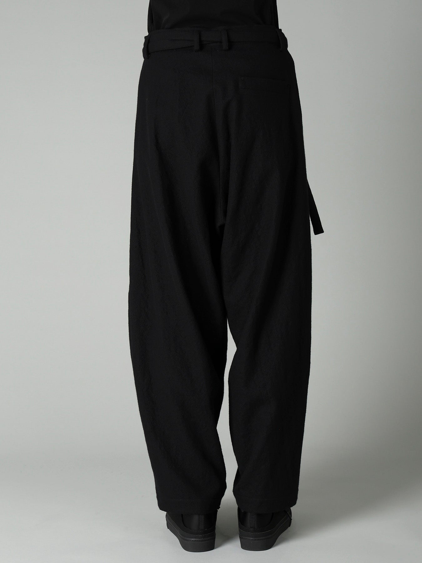 MILLED GABARDINE W BELT DETAIL PANTS – THE SHOP YOHJI YAMAMOTO