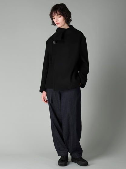 8OZ UNEVEN YARN DENIM B W BELT DETAIL PANTS