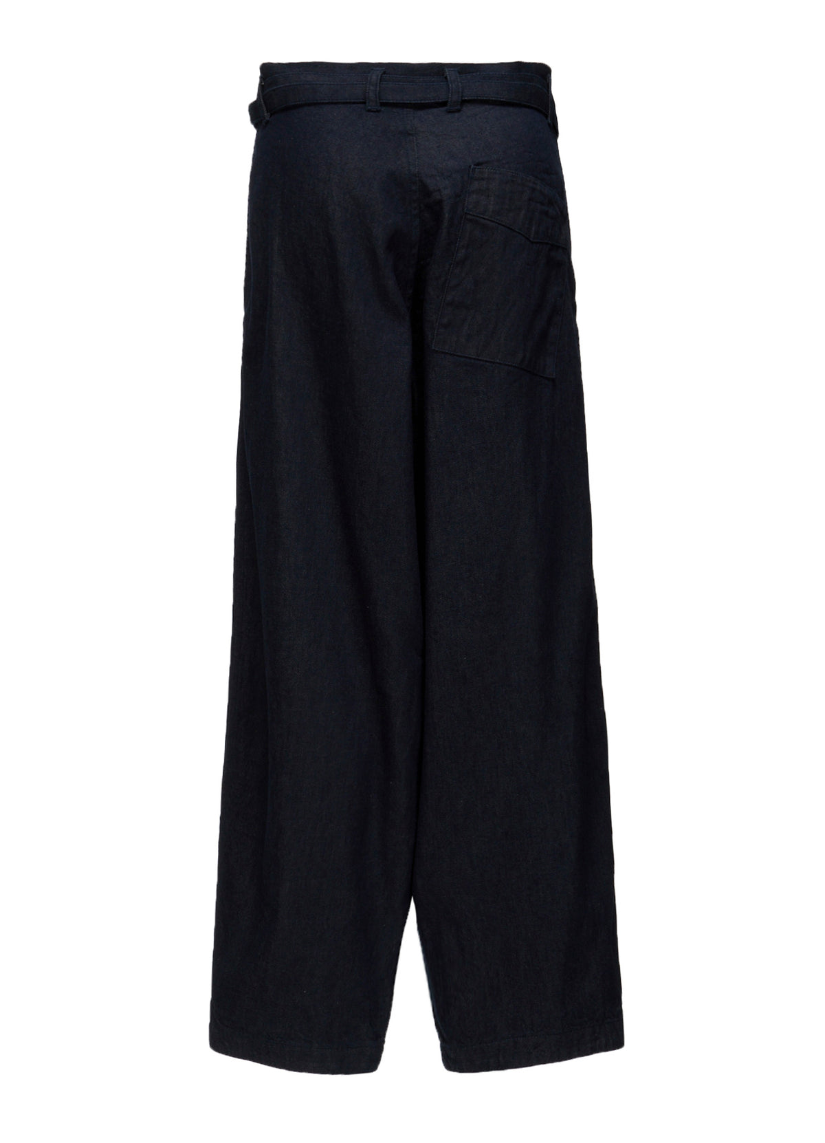 8OZ UNEVEN YARN DENIM B W BELT DETAIL PANTS