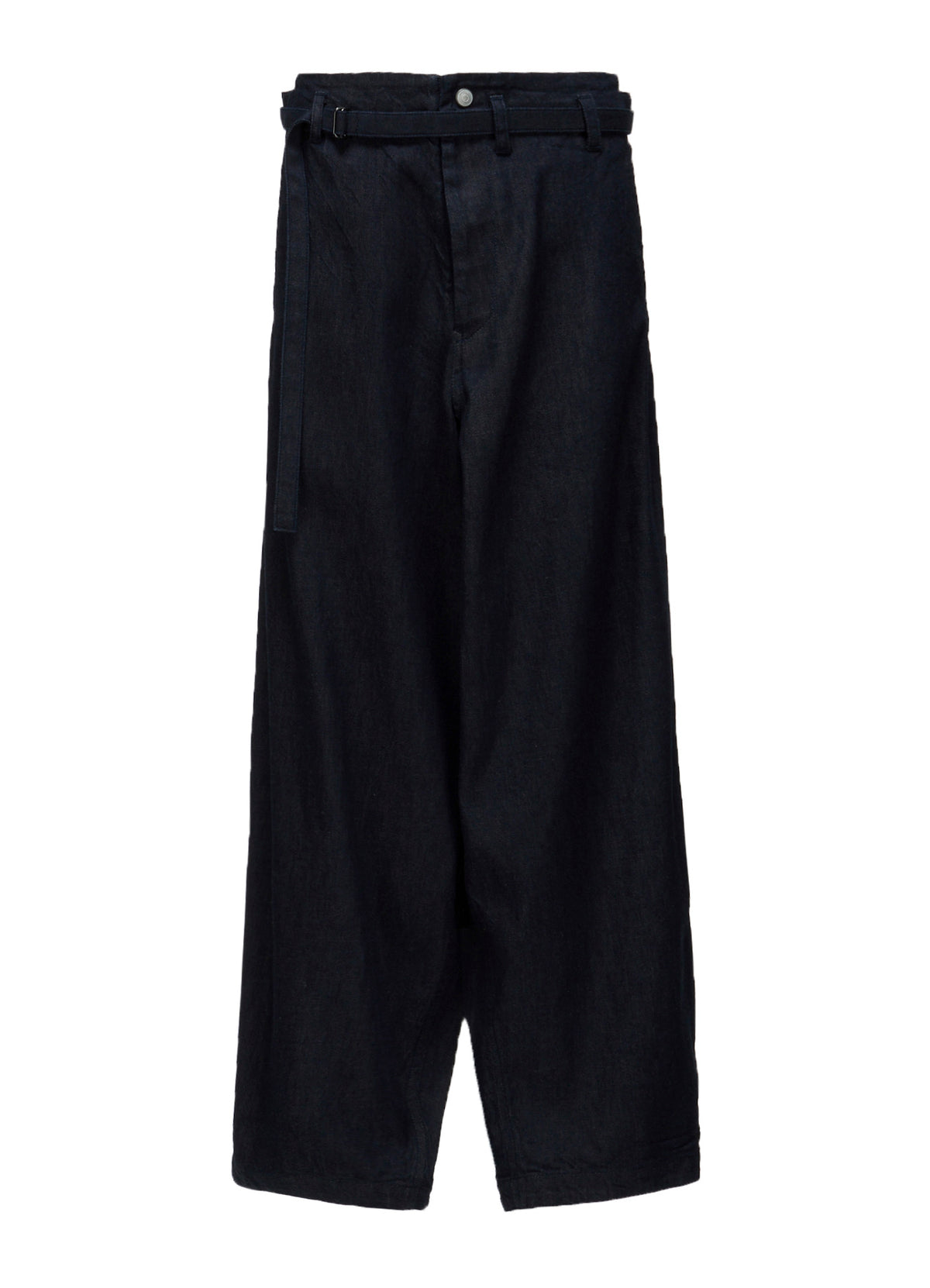 8OZ UNEVEN YARN DENIM B W BELT DETAIL PANTS