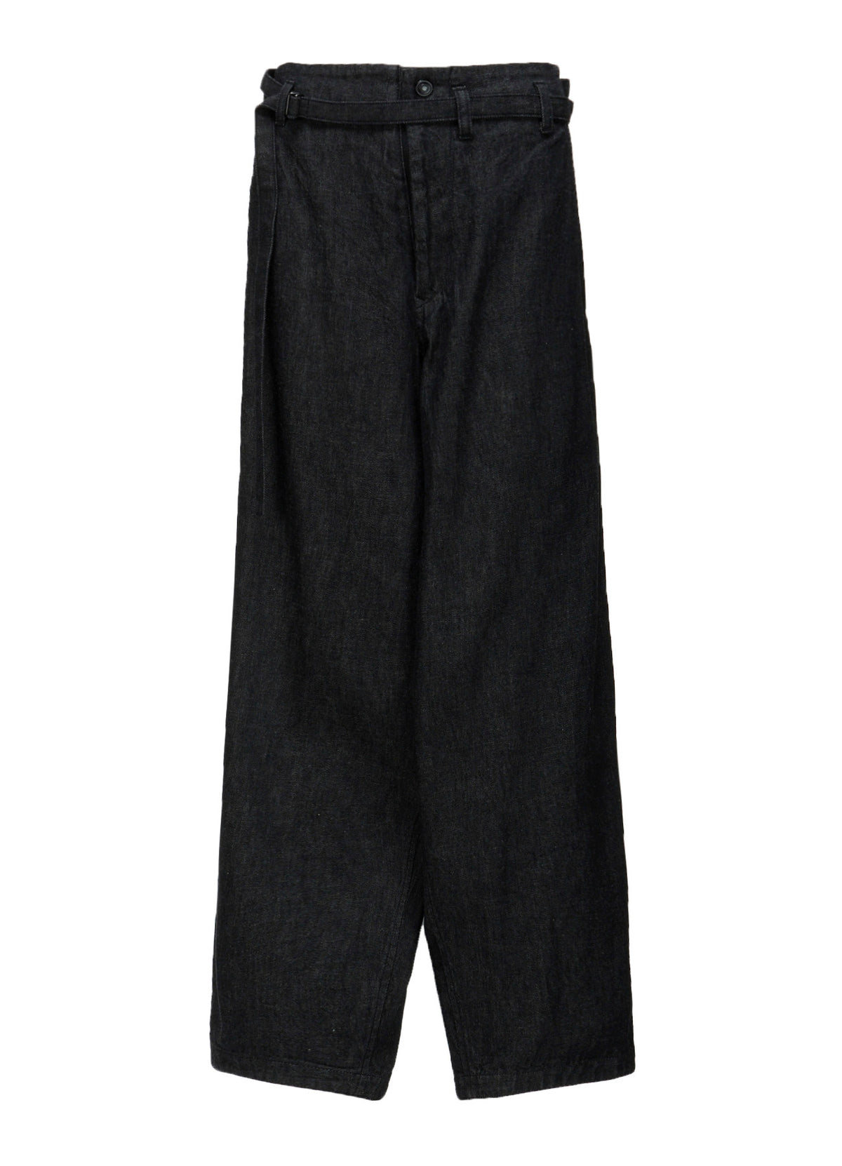 8OZ UNEVEN YARN DENIM B W BELT DETAIL PANTS