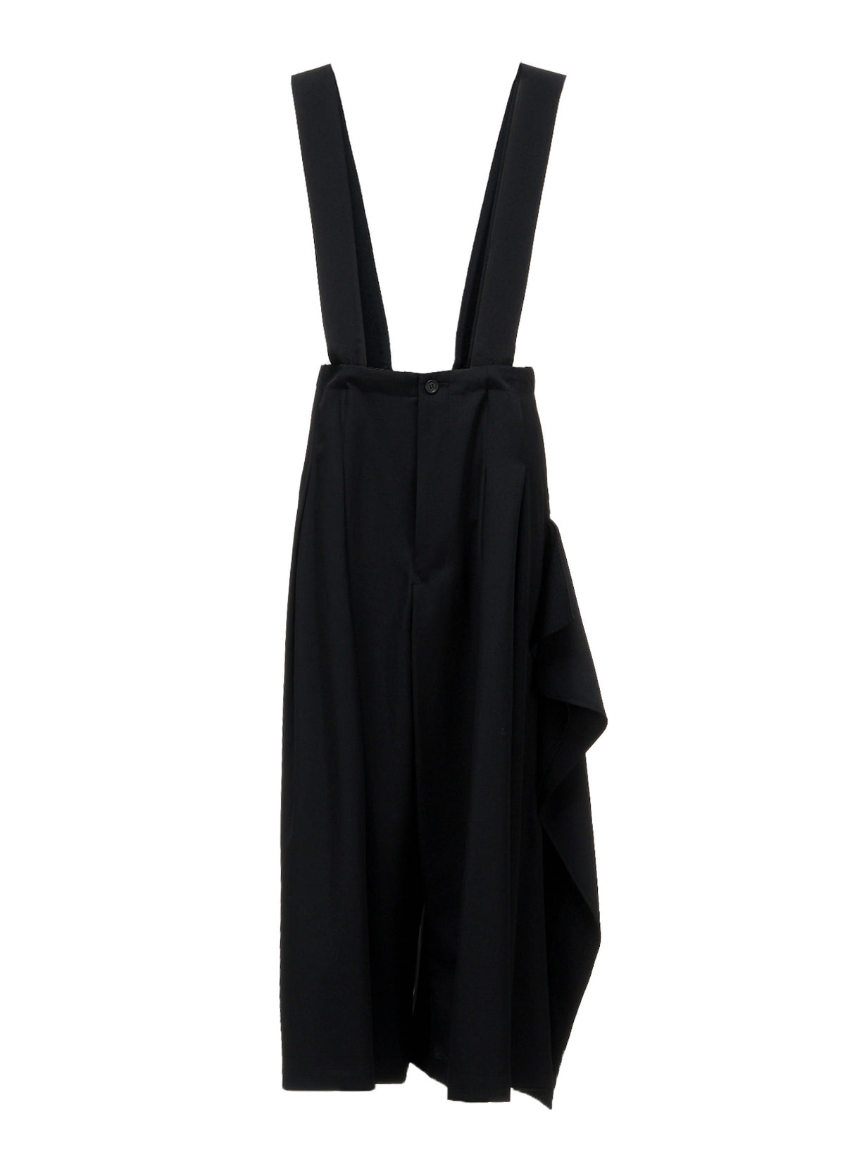 WOOL GABARDINE SUSPENDERS PANTS