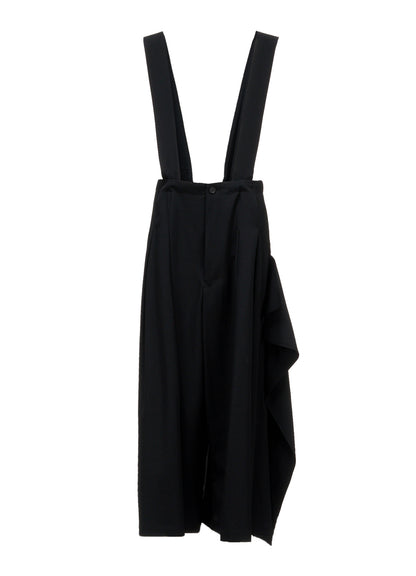 WOOL GABARDINE SUSPENDERS PANTS
