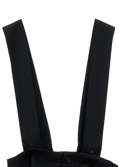 WOOL GABARDINE SUSPENDERS PANTS
