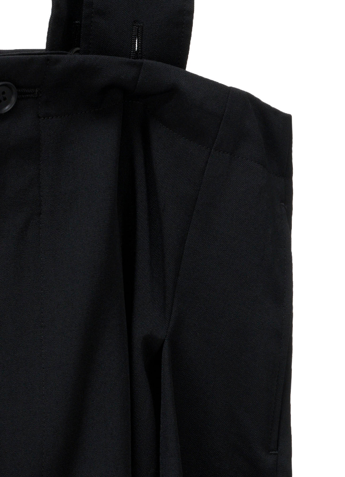 WOOL GABARDINE SUSPENDERS PANTS