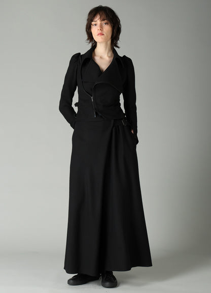 W/SAXONY R WRAP SKIRT PANTS B