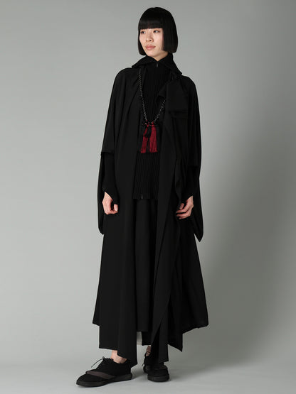 SOFT WOOL LAYERED PLEATES SKIRT
