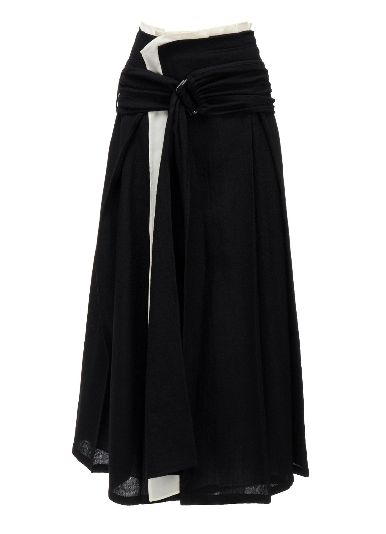 SOFT WOOL LAYERED PLEATES SKIRT