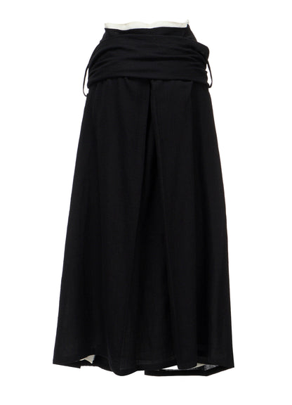 SOFT WOOL LAYERED PLEATES SKIRT