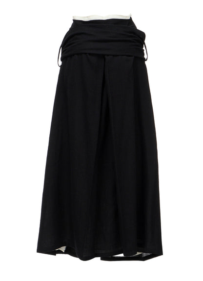 SOFT WOOL LAYERED PLEATES SKIRT