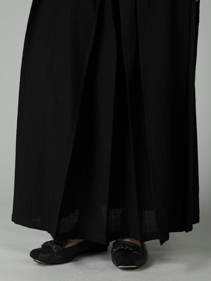 SOFT WOOL REVERSE TUCKED SKIRT