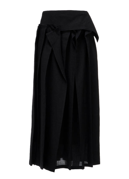 SOFT WOOL REVERSE TUCKED SKIRT