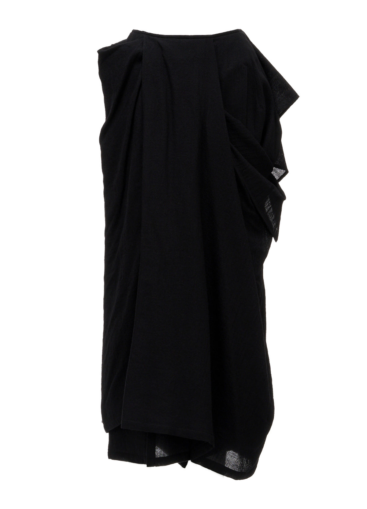 SOFT WOOL R SLIT LAYERED SKIRT