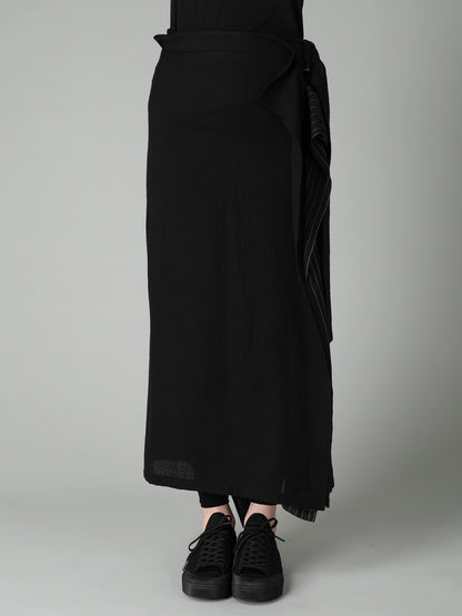 SOFT WOOL L DOUBLE LAYERED SKIRT