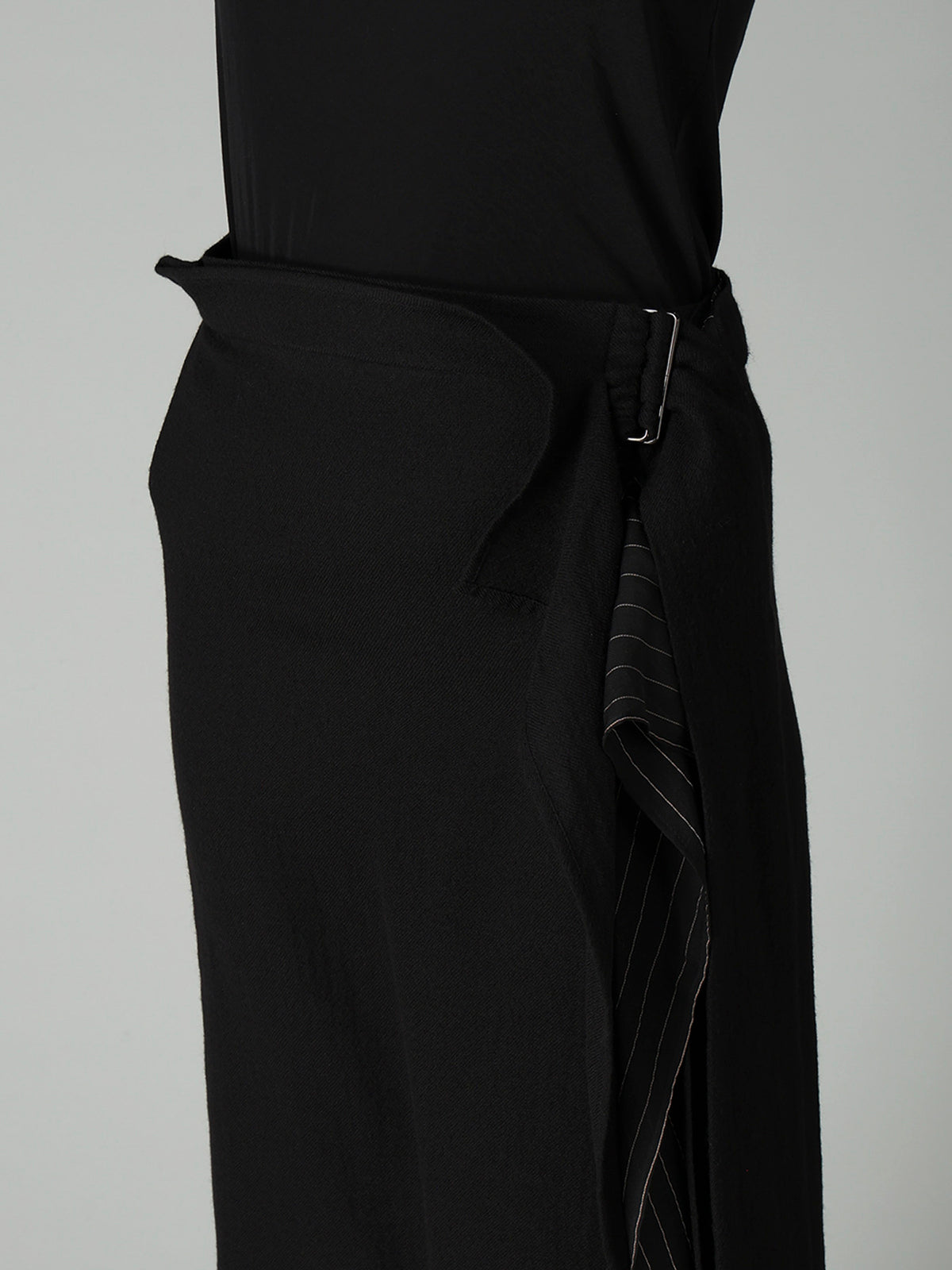 SOFT WOOL L DOUBLE LAYERED SKIRT
