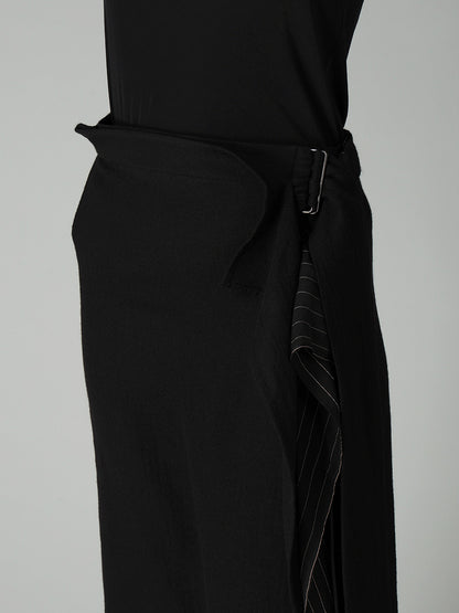 SOFT WOOL L DOUBLE LAYERED SKIRT