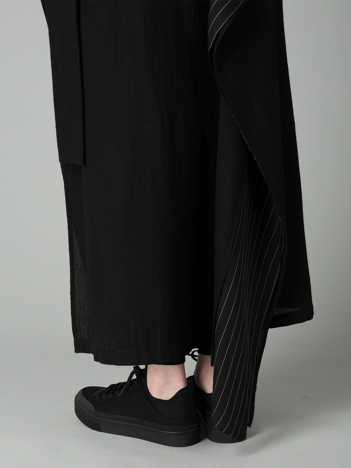 SOFT WOOL L DOUBLE LAYERED SKIRT
