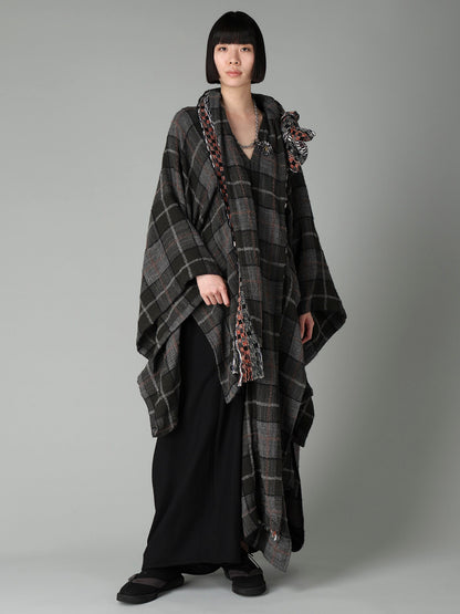 2/72 WOOL VIYELLA F DRAPED WRAP SKIRT