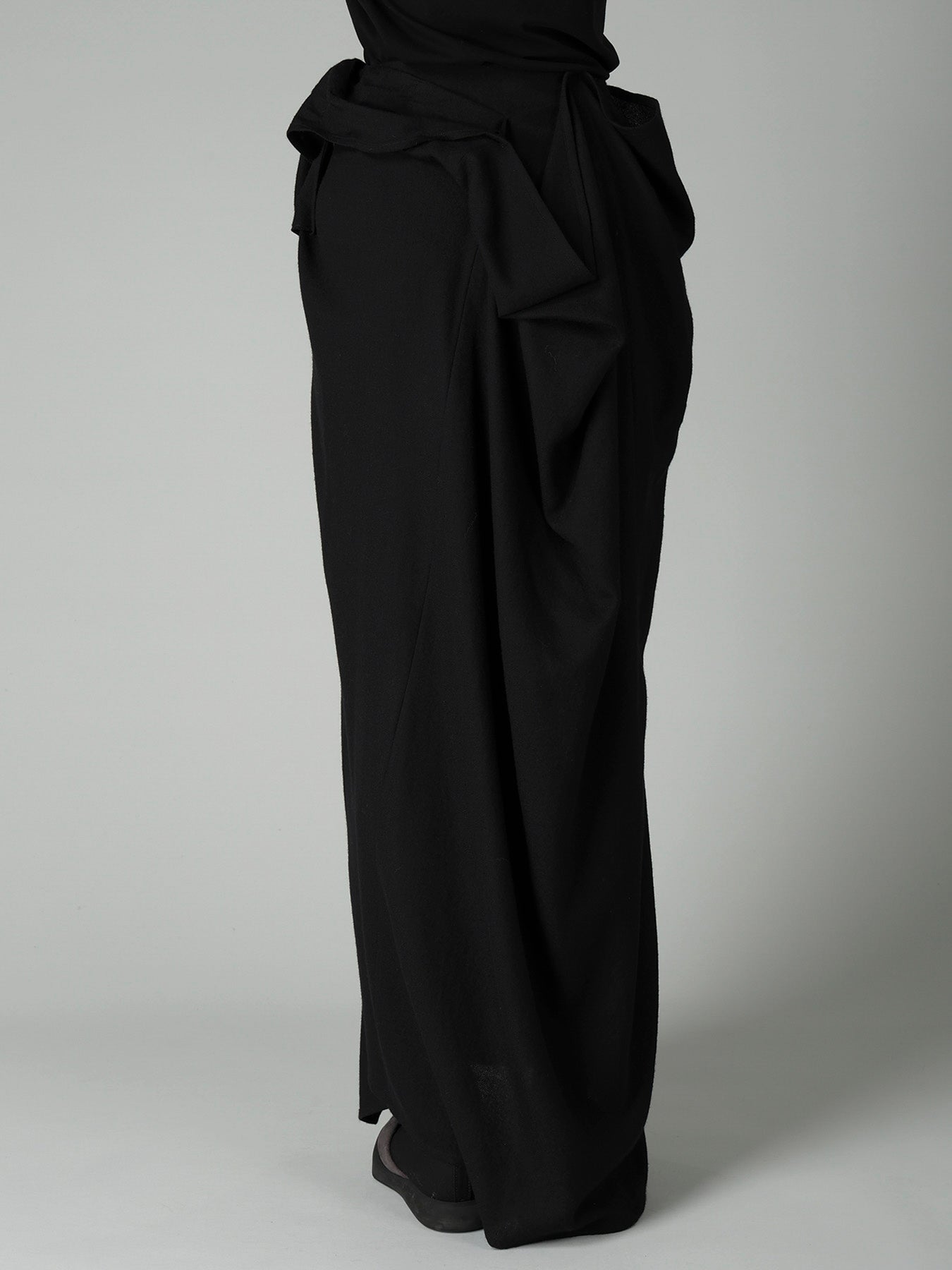 2/72 WOOL VIYELLA F DRAPED WRAP SKIRT