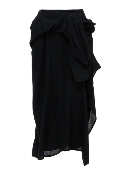2/72 WOOL VIYELLA F DRAPED WRAP SKIRT
