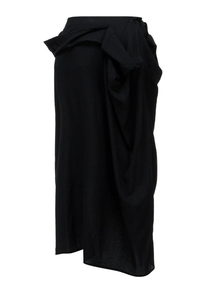 2/72 WOOL VIYELLA F DRAPED WRAP SKIRT