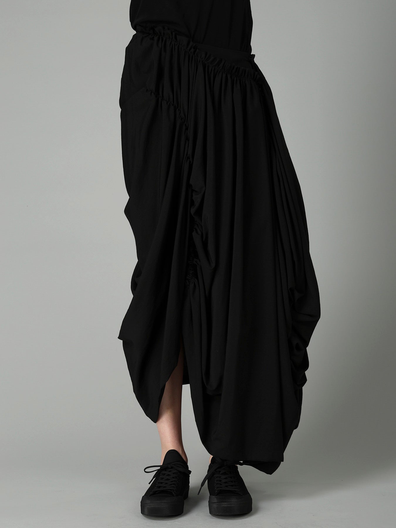 Ry/Si/Ny VOILE PANELED GATHER SKIRT