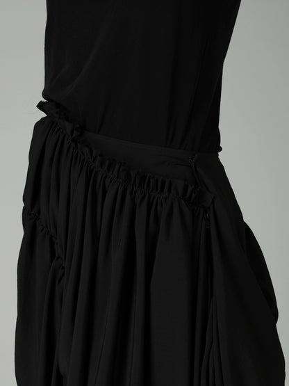 Ry/Si/Ny VOILE PANELED GATHER SKIRT