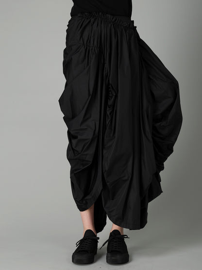 Ny TAFFETA PANELED GATHER SKIRT