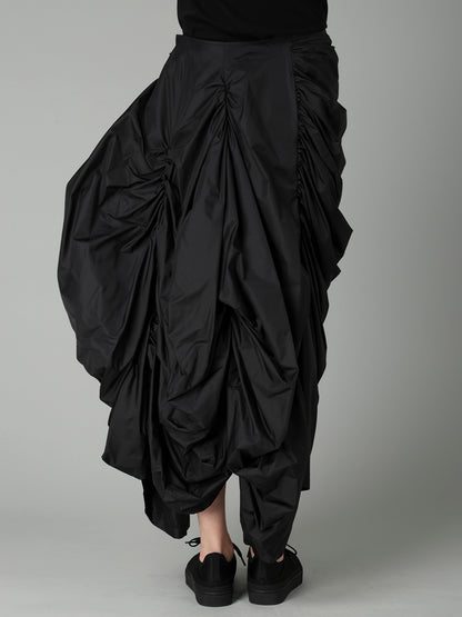 Ny TAFFETA PANELED GATHER SKIRT