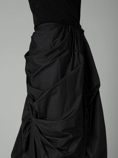 Ny TAFFETA PANELED GATHER SKIRT