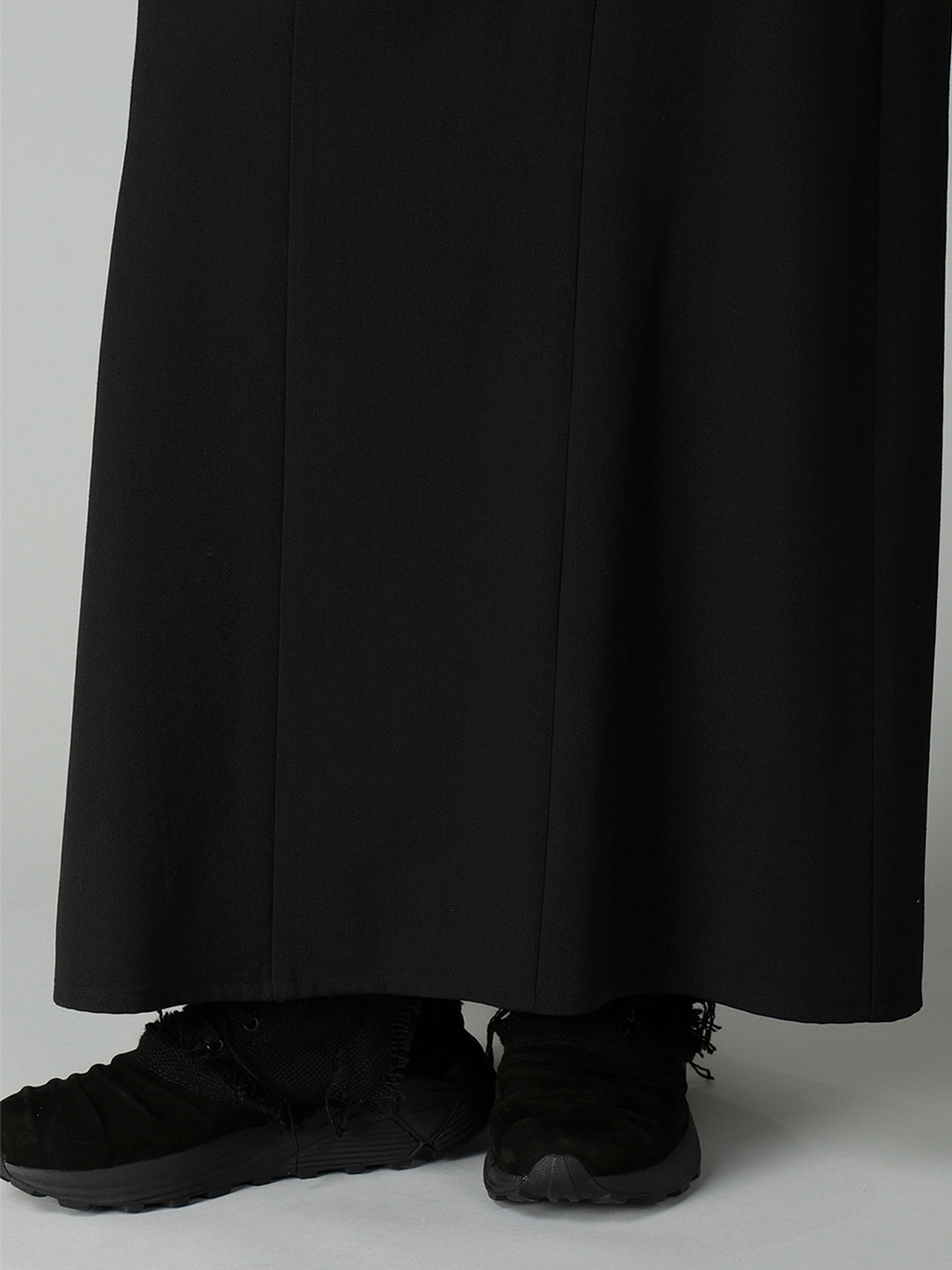 GABARDINE B DRAPED HIGH-WAIST SKIRT