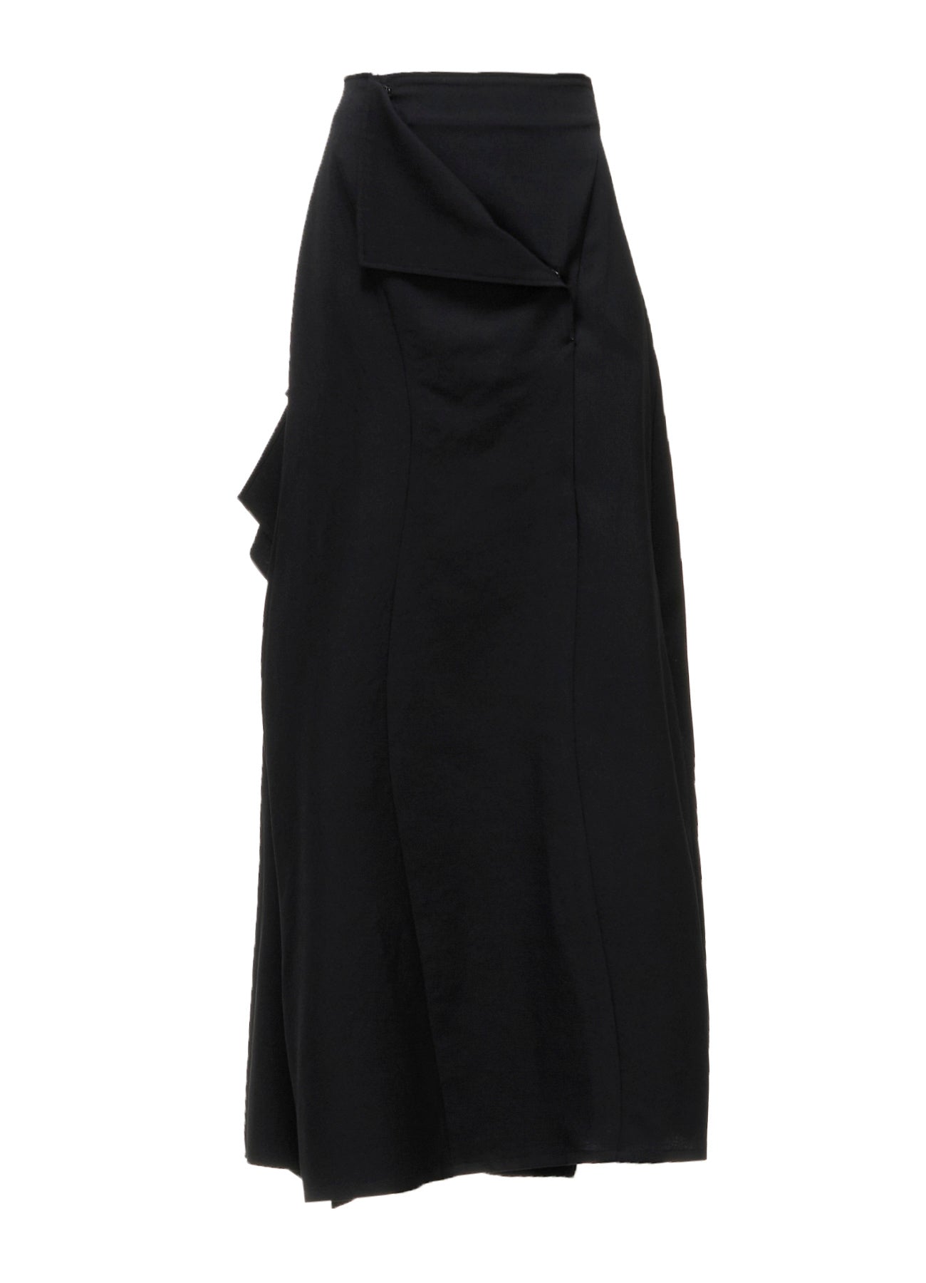 GABARDINE B DRAPED HIGH-WAIST SKIRT
