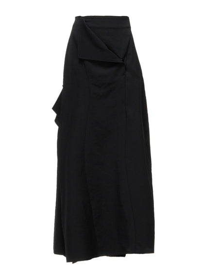 GABARDINE B DRAPED HIGH-WAIST SKIRT