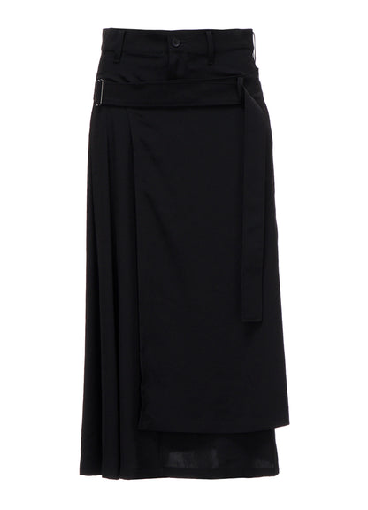 Ta/Pe CREPE DE CHINE R PLEATS DOUBLE LAYERED SKIRT