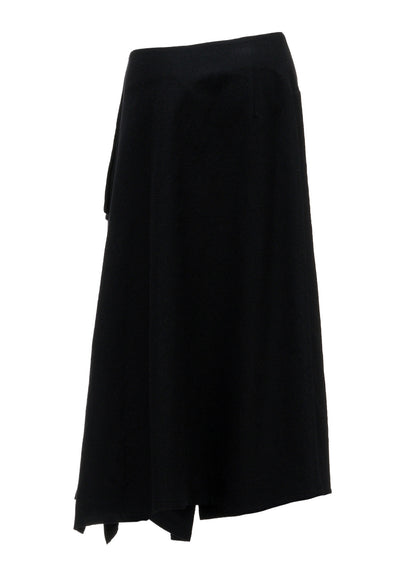 MILLED GABARDINE L DRAPED SKIRT