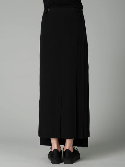 Ta/Pe CREPE DE CHINE R PLEATS WRAP SKIRT