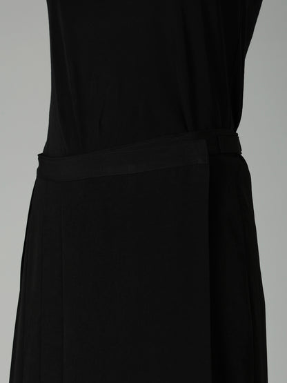 Ta/Pe CREPE DE CHINE R PLEATS WRAP SKIRT