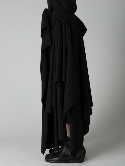 SOFT WOOLEN 1/14 SINGLE DRAPED SKIRT