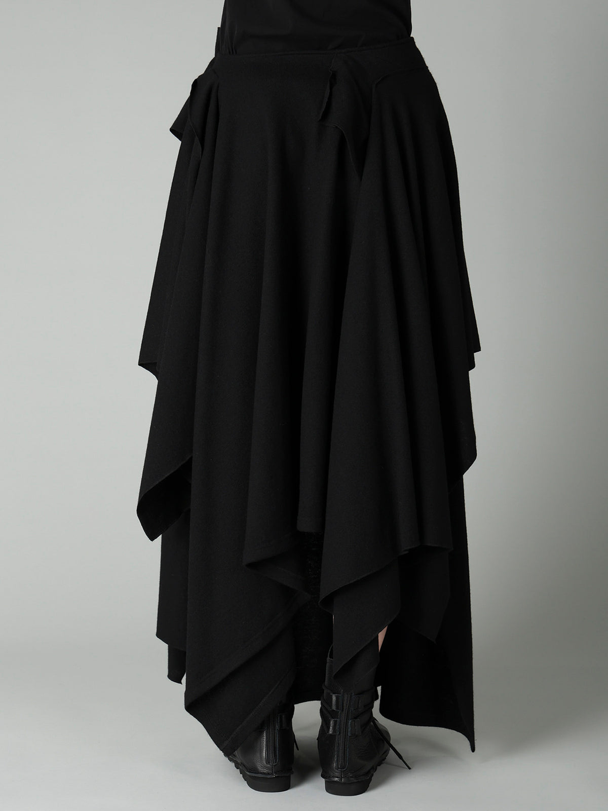 SOFT WOOLEN 1/14 SINGLE DRAPED SKIRT